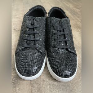 Black sparkle tennis shoes